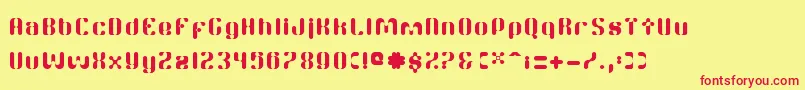 フォントTwitchRc – 赤い文字の黄色い背景
