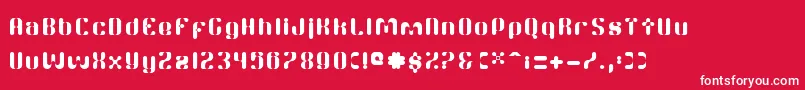 フォントTwitchRc – 赤い背景に白い文字