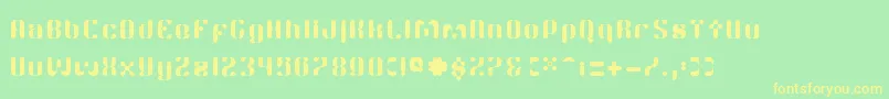 TwitchRc Font – Yellow Fonts on Green Background