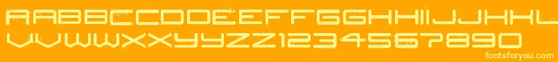 CarCrash Font – Yellow Fonts on Orange Background