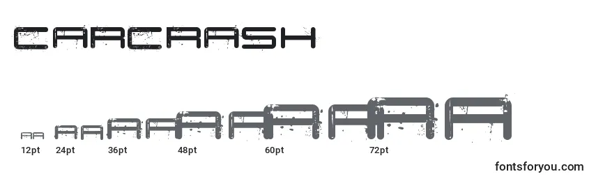 CarCrash Font Sizes
