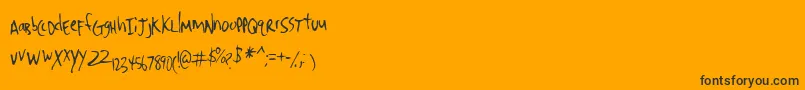 Fonte Denrito – fontes pretas em um fundo laranja
