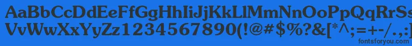 Шрифт SouvenirstdDemi – чёрные шрифты на синем фоне