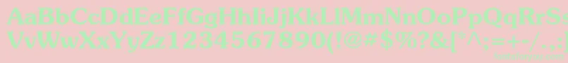 SouvenirstdDemi Font – Green Fonts on Pink Background