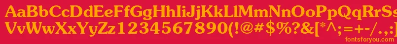 SouvenirstdDemi Font – Orange Fonts on Red Background