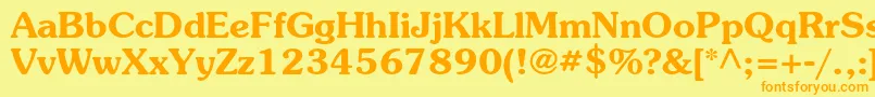 SouvenirstdDemi-Schriftart – Orangefarbene Schriften auf gelbem Hintergrund