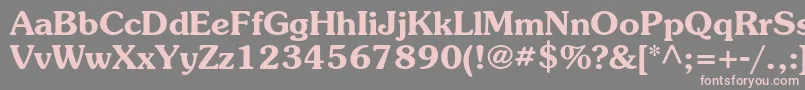 フォントSouvenirstdDemi – 灰色の背景にピンクのフォント