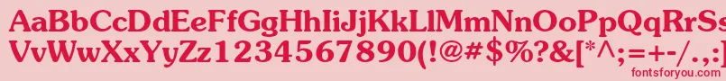 Шрифт SouvenirstdDemi – красные шрифты на розовом фоне