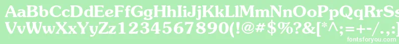 SouvenirstdDemi-fontti – valkoiset fontit vihreällä taustalla