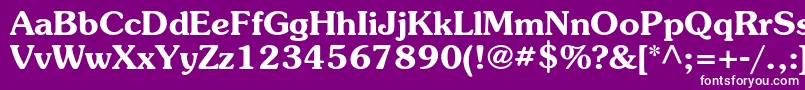 SouvenirstdDemi Font – White Fonts on Purple Background