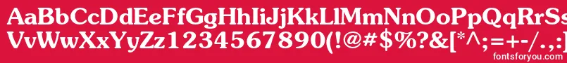 SouvenirstdDemi-fontti – valkoiset fontit punaisella taustalla
