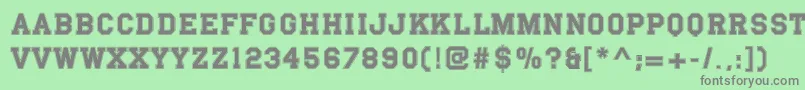 Шрифт Pfvarsityserif – серые шрифты на зелёном фоне
