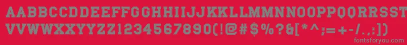 Pfvarsityserif Font – Gray Fonts on Red Background