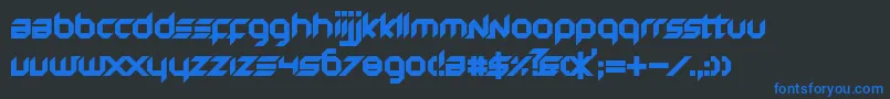 Fonte DirtyPrincess – fontes azuis em um fundo preto