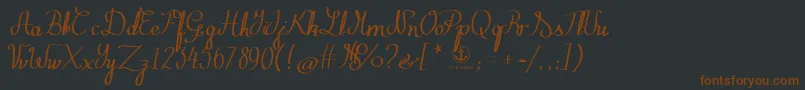 Шрифт Zephiroth – коричневые шрифты на чёрном фоне