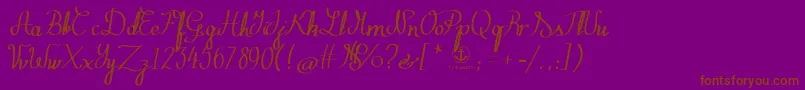 Zephiroth Font – Brown Fonts on Purple Background