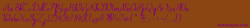 Zephiroth Font – Purple Fonts on Brown Background