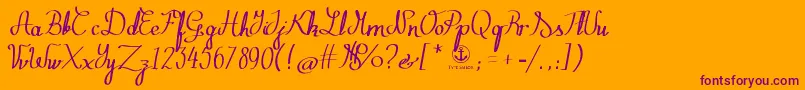 Zephiroth Font – Purple Fonts on Orange Background