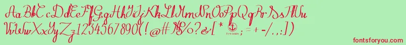 Zephiroth Font – Red Fonts on Green Background