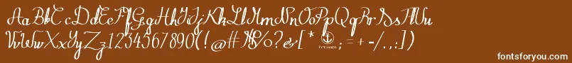 Zephiroth Font – White Fonts on Brown Background