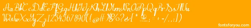 Zephiroth Font – White Fonts on Orange Background