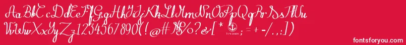 Zephiroth Font – White Fonts on Red Background