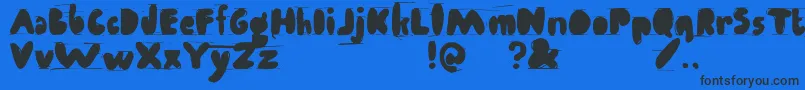 Antibalon Font – Black Fonts on Blue Background