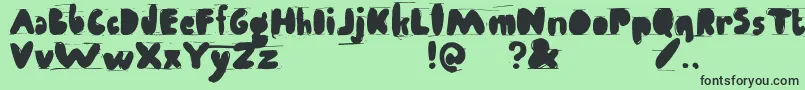Antibalon Font – Black Fonts on Green Background