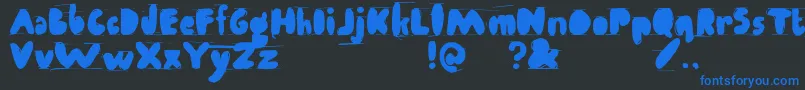 Antibalon Font – Blue Fonts on Black Background