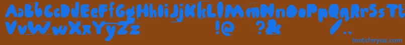 Antibalon Font – Blue Fonts on Brown Background