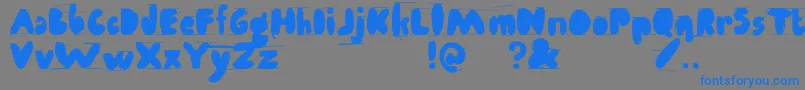Antibalon Font – Blue Fonts on Gray Background