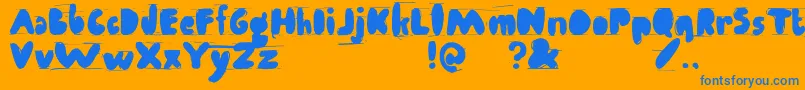 Antibalon Font – Blue Fonts on Orange Background