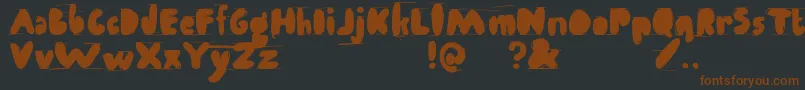 Antibalon Font – Brown Fonts on Black Background