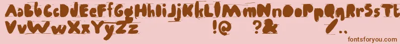 Antibalon Font – Brown Fonts on Pink Background