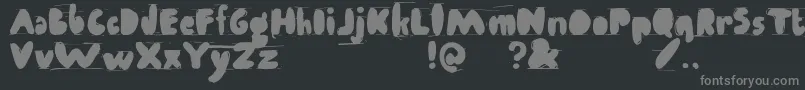 Antibalon Font – Gray Fonts on Black Background