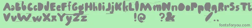 Antibalon Font – Gray Fonts on Green Background