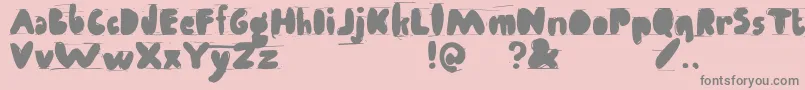 Antibalon Font – Gray Fonts on Pink Background