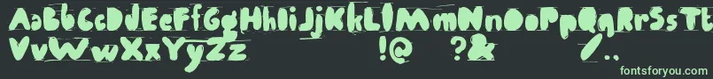 Antibalon Font – Green Fonts on Black Background