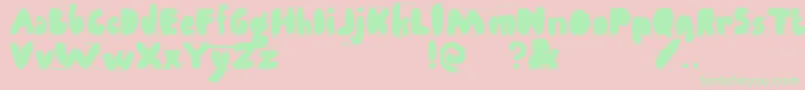 Antibalon Font – Green Fonts on Pink Background