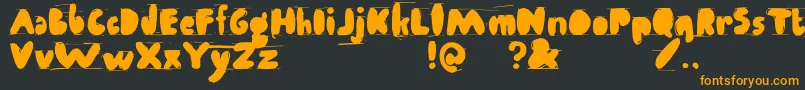 Antibalon Font – Orange Fonts on Black Background