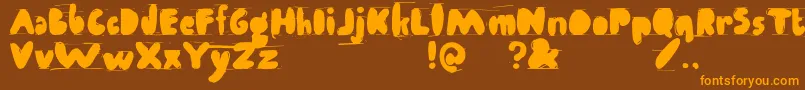 Antibalon Font – Orange Fonts on Brown Background