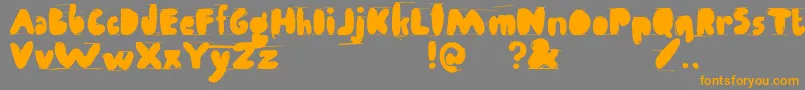 Antibalon Font – Orange Fonts on Gray Background