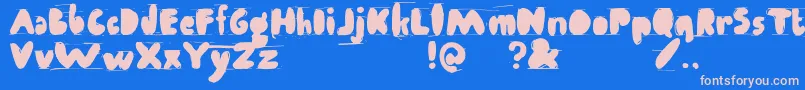 Antibalon Font – Pink Fonts on Blue Background