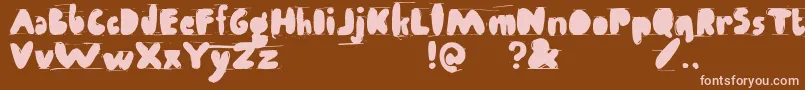 Antibalon Font – Pink Fonts on Brown Background