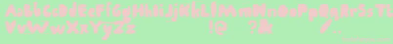 Antibalon Font – Pink Fonts on Green Background
