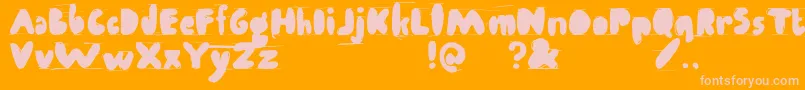 Antibalon Font – Pink Fonts on Orange Background