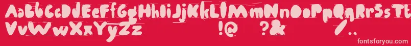 Antibalon Font – Pink Fonts on Red Background