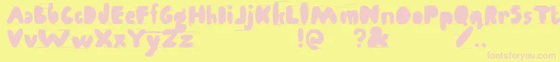 Antibalon Font – Pink Fonts on Yellow Background