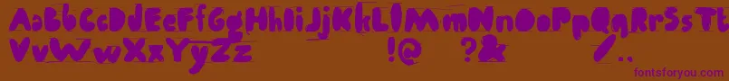 Шрифт Antibalon – фиолетовые шрифты на коричневом фоне