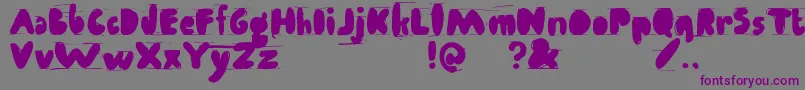 Antibalon-Schriftart – Violette Schriften auf grauem Hintergrund